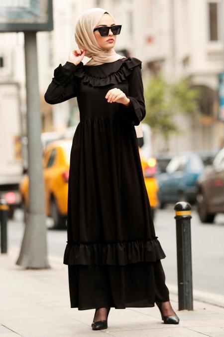 Noir - Nayla Collection - Robe Hijab 4015S - 1
