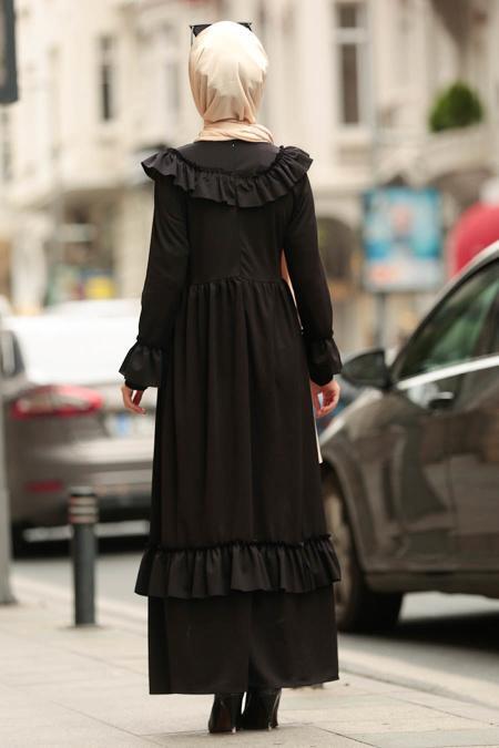 Noir - Nayla Collection - Robe Hijab 4015S - 3