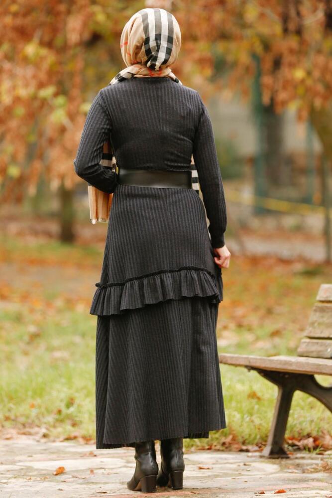Noir - Nayla Collection - Robe Hijab 4021S - 2