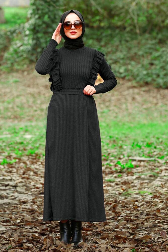 Noir - Nayla Collection - Robe Hijab 4032S - 1