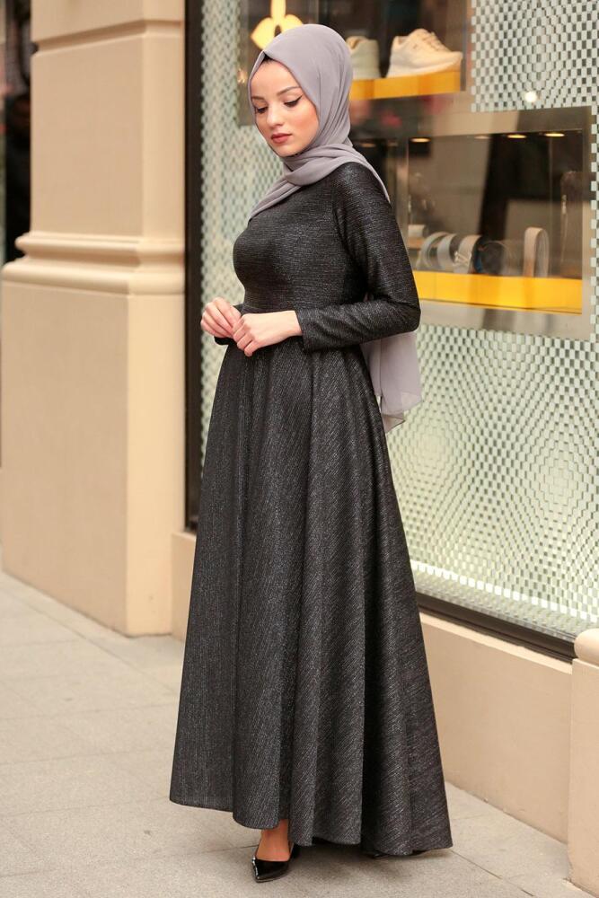 Noir - Nayla Collection - Robe Hijab 4269S - 1
