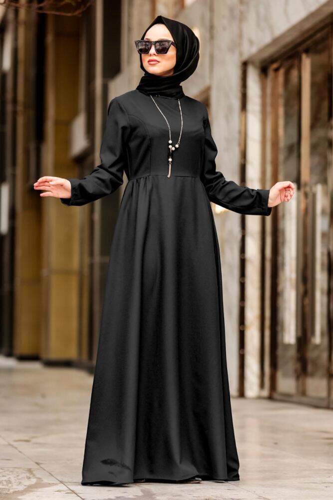 Noir - Nayla Collection - Robe Hijab 4517S - 1