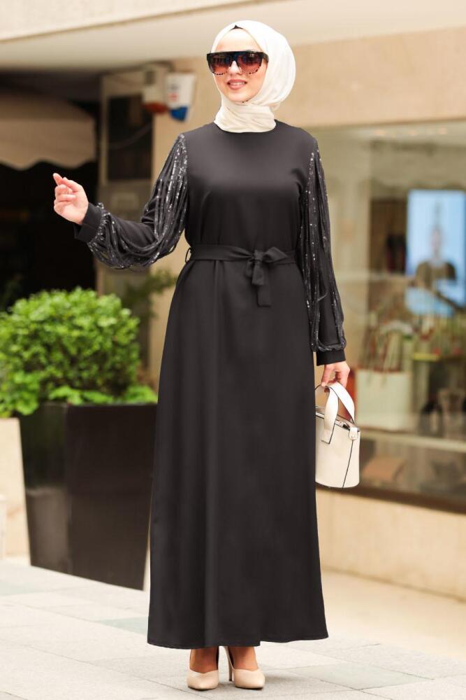 Noir - Nayla Collection - Robe Hijab - 5010S - 1