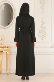 Noir - Nayla Collection - Robe Hijab 51350S - Thumbnail