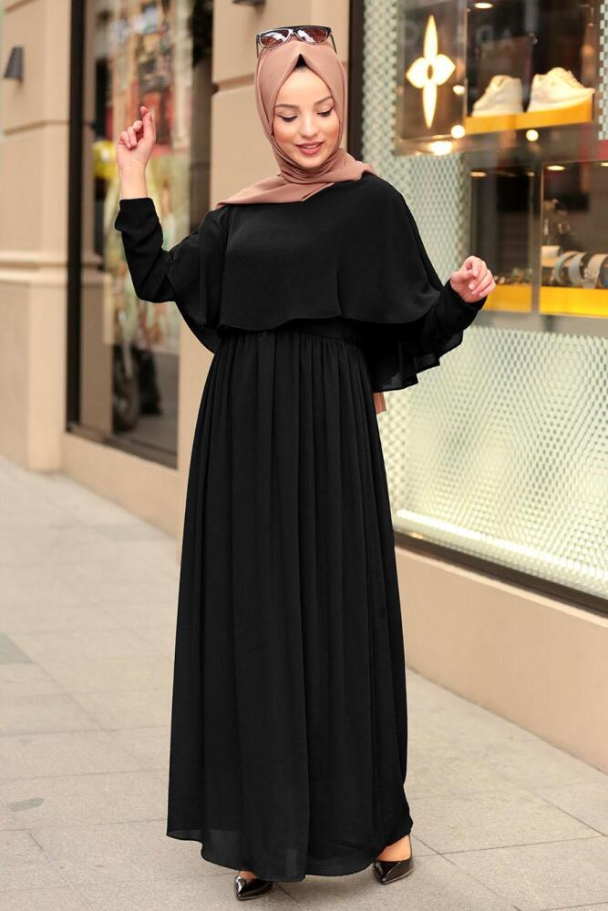 Noir - Nayla Collection - Robe Hijab 6124S - 1