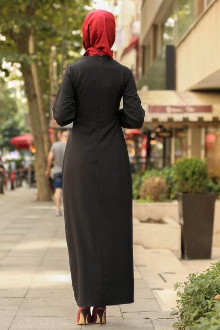 Noir - Nayla Collection - Robe Hijab 78301S - 2