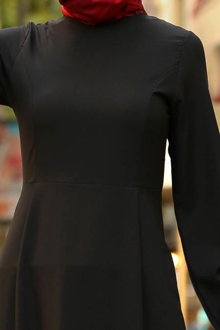 Noir - Nayla Collection - Robe Hijab 78301S - 3