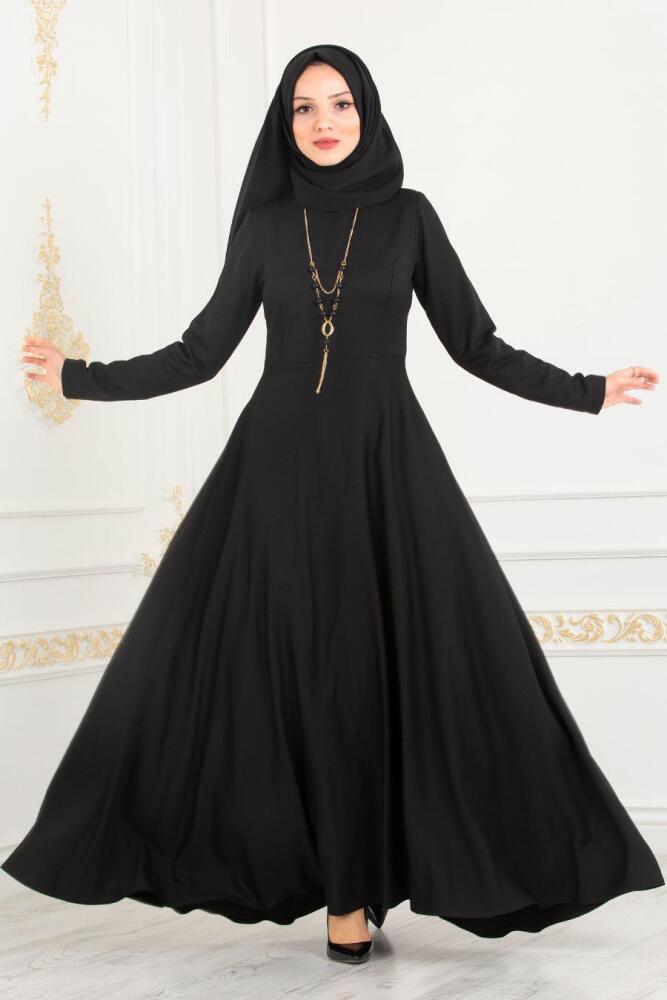 Noir - Nayla Collection - Robe Hijab 8040S - 1
