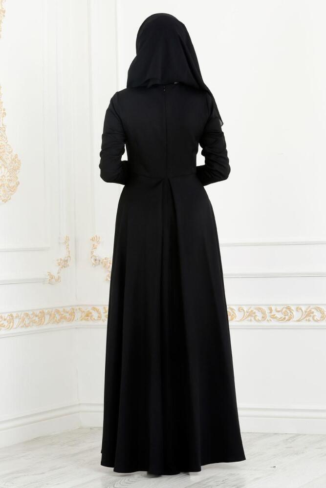 Noir - Nayla Collection - Robe Hijab 8040S - 2