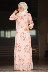 Noir - Nayla Collection - robe hijab 815204S 815204SMN - Thumbnail