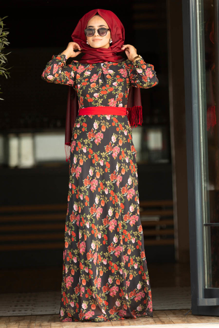Noir - Nayla Collection - robe hijab 815207S