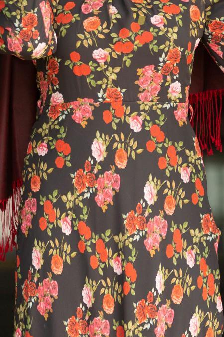 Noir - Nayla Collection - robe hijab 815207S - 3