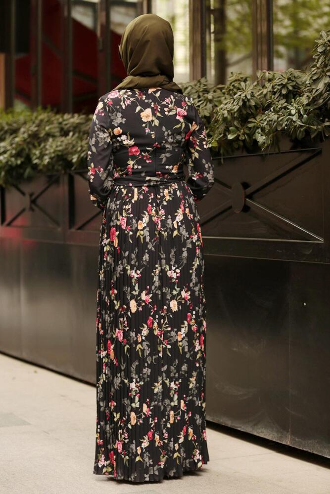 Noir- Nayla Collection - Robe Hijab 81810S - 2