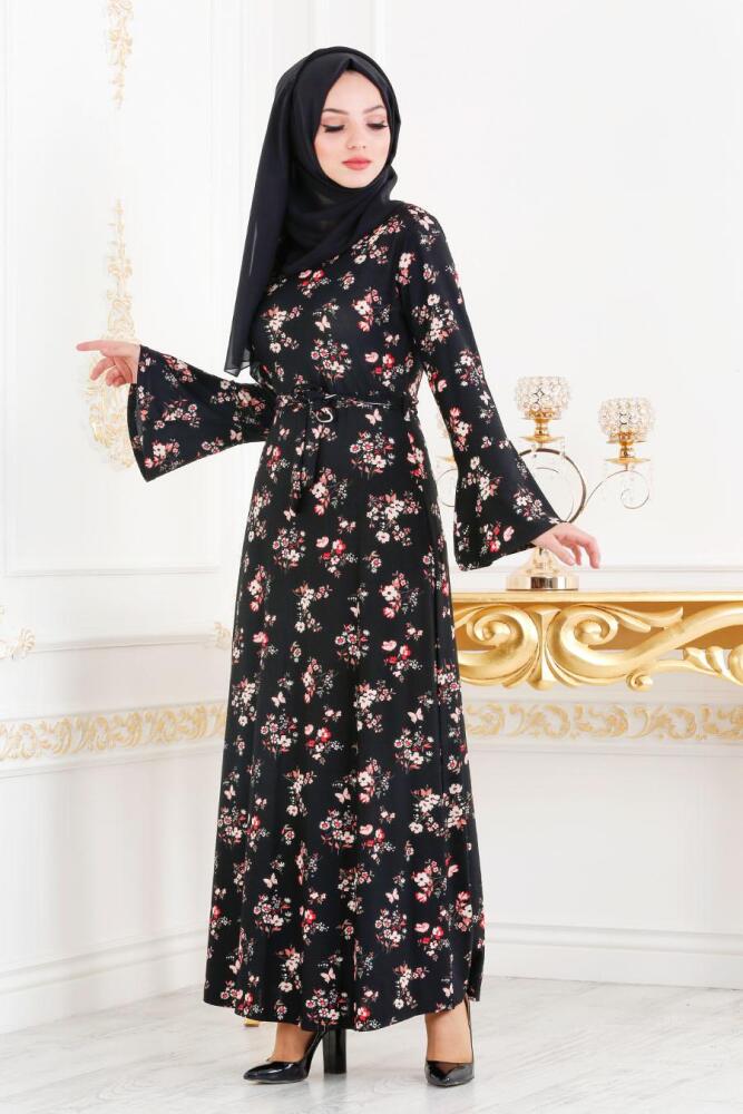 Noir - Nayla Collection - Robe Hijab 8232S - 1