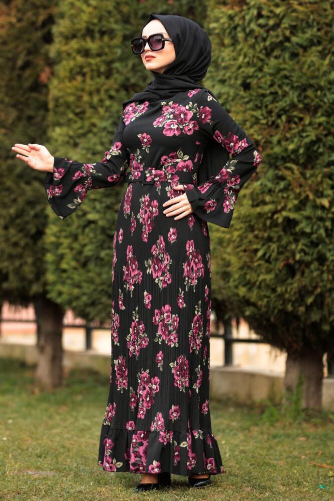 Noir - Nayla Collection - Robe Hijab 83510S - 2