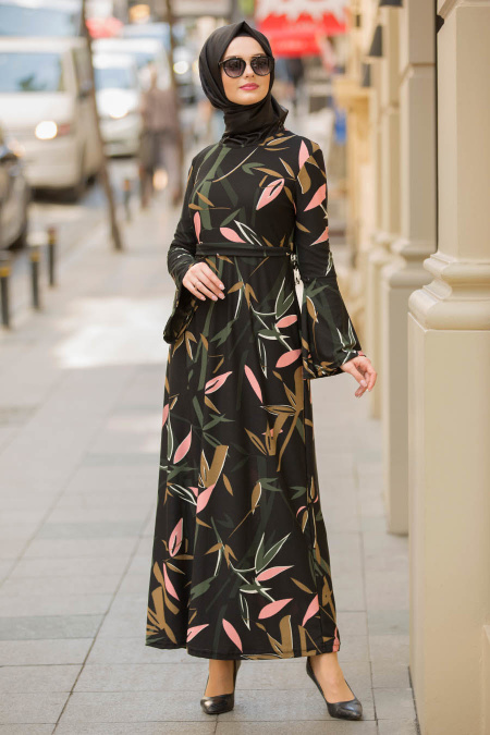 Noir - Nayla Collection - Robe Hijab 8771S