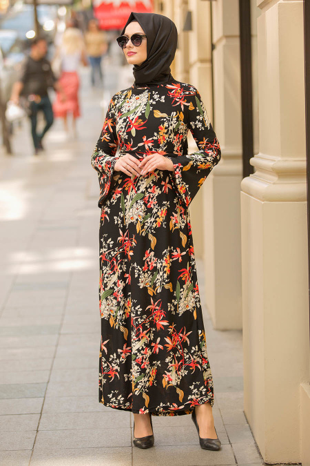 Noir - Nayla Collection - Robe Hijab 8775S