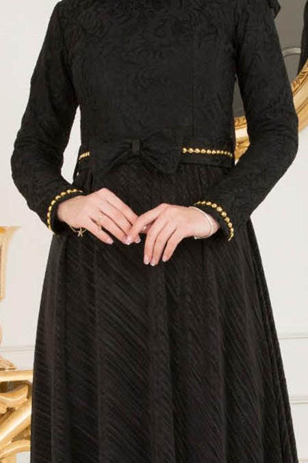 Noir - Nayla Collection - Robes de Soirée 40370S - 5