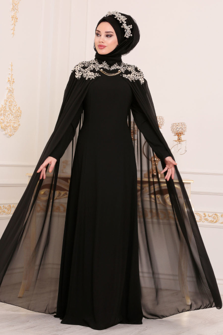 Noir - Nayla Collection - Robes de Soirée 7992S