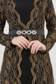 Noir - Nayla Collection - Robes de Soirée 80640S - Thumbnail