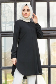 Noir - Nayla Collection - Tunique Hijab - 253S - Thumbnail