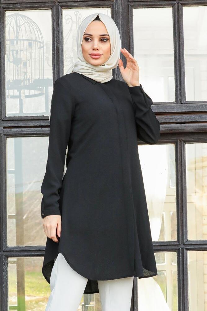 Noir - Nayla Collection - Tunique Hijab - 253S - 2