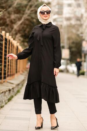 Noir-Nayla Collection - Tunique Hijab 5426S - 1