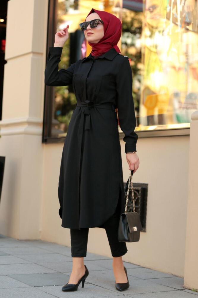 Noir - Nayla Collection - Tunique Hijab 5444S - 1