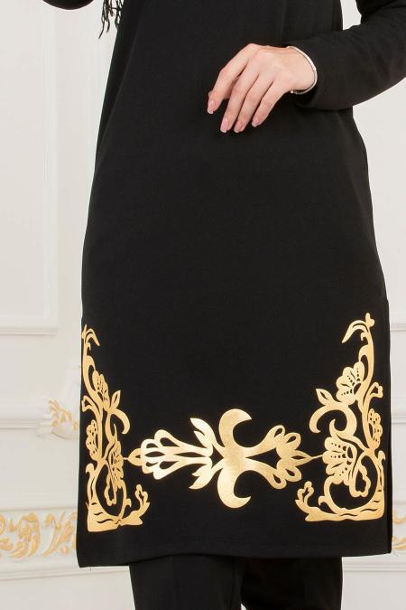 Noir - Nayla Collection - Tunique hijab 79580S - 2
