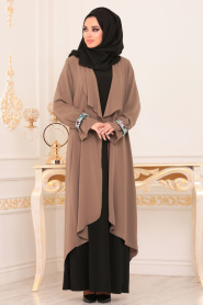 Noir- Nayla Collection - Turkish Abaya Hijab 8892V - Thumbnail