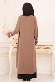 Noir- Nayla Collection - Turkish Abaya Hijab 8892V - Thumbnail