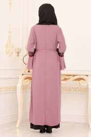 Noir- Nayla Collection - Turkish Abaya Hijab 8900GK - Thumbnail