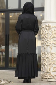 Noir- Nayla Collection - Turkish Abaya Hijab 8956S - Thumbnail