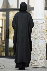 Noir- Nayla Collection - Turkish Abaya Hijab 8958S - Thumbnail