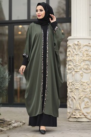 Noir- Nayla Collection - Turkish Abaya Hijab 9002HK - Thumbnail