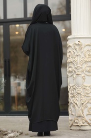 Noir- Nayla Collection - Turkish Abaya Hijab 9002S - Thumbnail
