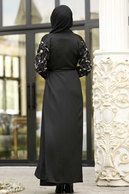 Noir- Nayla Collection - Turkish Abaya Hijab 9037S - Thumbnail