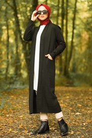 Noir - Neva Style - Cardigan Hijab - 15691S - Thumbnail
