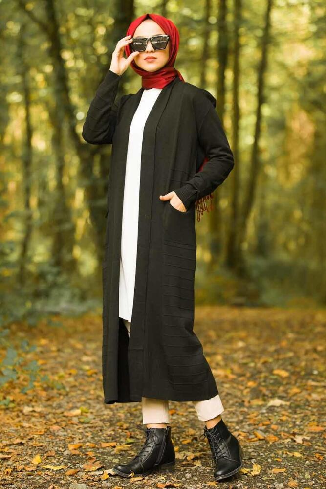 Noir - Neva Style - Cardigan Hijab - 15691S - 1