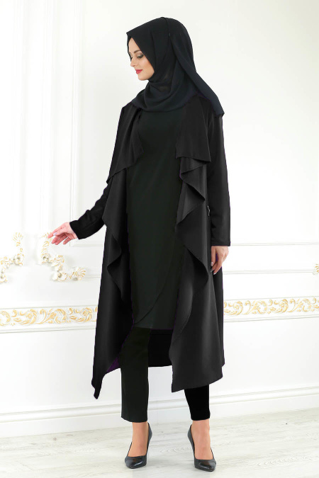 Noir - Neva Style - cardigan hijab 52740S