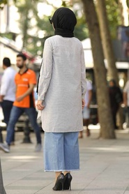 Noir - Neva Style - Hijab Chemise - 3968S - Thumbnail