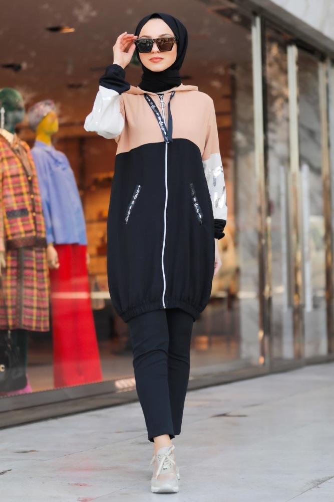 Noir-Neva Style-Manteau-10073S - 1