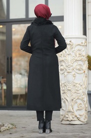 Noir - Neva Style - Manteau Hijab - 5098S - Thumbnail