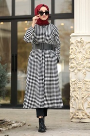 Noir - Neva Style - Manteau Hijab - 55171S - Thumbnail