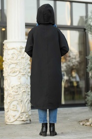 Noir - Neva Style - Manteau Hijab - 5744S - Thumbnail