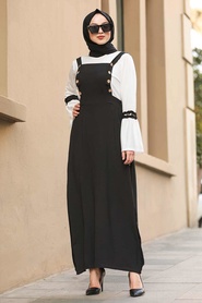 Noir-Neva Style-Robe de Gilet-10054S - Thumbnail