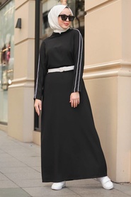 Noir - Neva Style - Robe Hijab - 11064S - Thumbnail