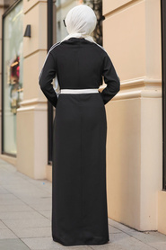 Noir - Neva Style - Robe Hijab - 11064S - Thumbnail