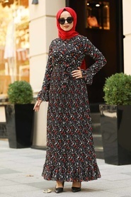 Noir - Neva Style - Robe Hijab - 13930S - Thumbnail
