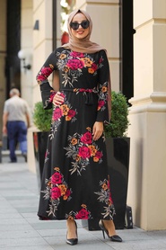 Noir - Neva Style - Robe Hijab - 15255S - Thumbnail